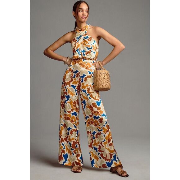 Anthropologie x DOLAN Printed Halter Jumpsuit Size S - Picture 1 of 7